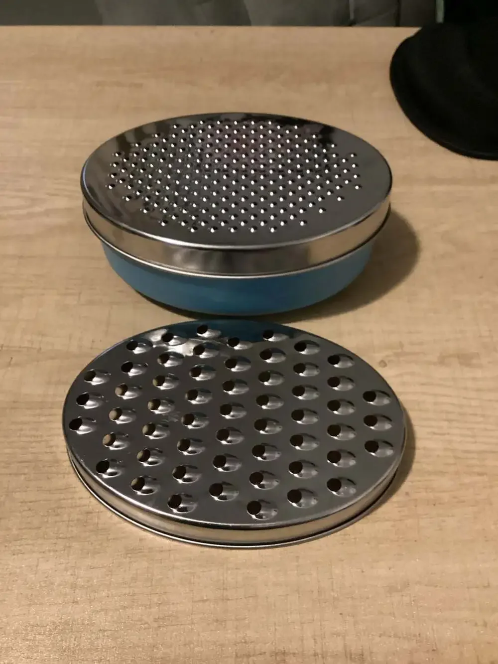 QUANHANG Cheese Grater Blue, Food Storage Container & Lid, Perfect for Parmesan,